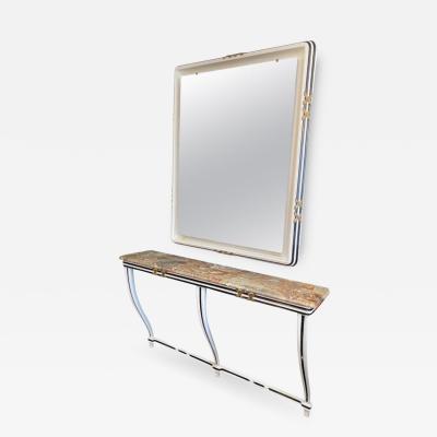 Osvaldo Borsani Art Deco Osvaldo Borsani console table and large mirror