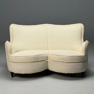 Osvaldo Borsani Attribution Heart Sofa Italian Mid Century Modern 1950s