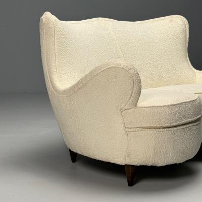 Osvaldo Borsani Attribution Heart Sofa Italian Mid Century Modern 1950s