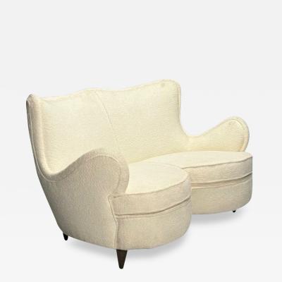 Osvaldo Borsani Attribution Heart Sofa Italian Mid Century Modern 1950s