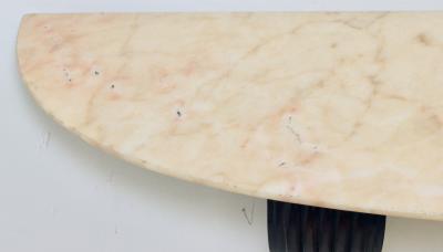 Osvaldo Borsani Carved Wood Base with Onyx Top Console by Osvaldo Borsani 1940 Italy
