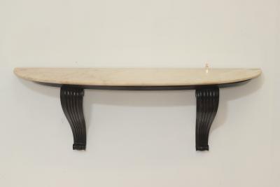 Osvaldo Borsani Carved Wood Base with Onyx Top Console by Osvaldo Borsani 1940 Italy