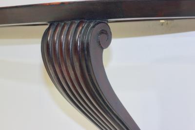 Osvaldo Borsani Carved Wood Base with Onyx Top Console by Osvaldo Borsani 1940 Italy