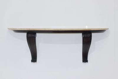 Osvaldo Borsani Carved Wood Base with Onyx Top Console by Osvaldo Borsani 1940 Italy