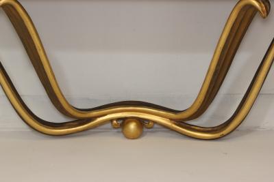 Osvaldo Borsani Gold Leafed Gesso Verde Antico Marble Console by Osvaldo Borsani 1945 Italy