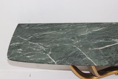 Osvaldo Borsani Gold Leafed Gesso Verde Antico Marble Console by Osvaldo Borsani 1945 Italy