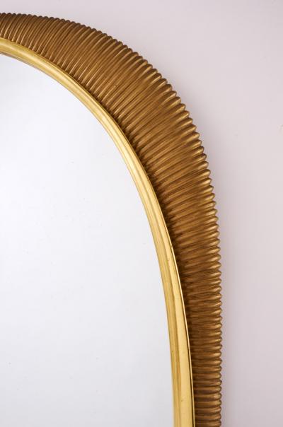 Osvaldo Borsani Important Borsani Gold Leaf Mirror Italy 1950s