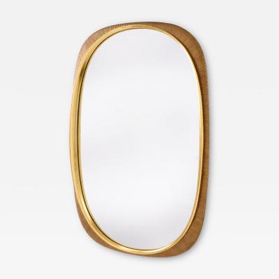 Osvaldo Borsani Important Borsani Gold Leaf Mirror Italy 1950s