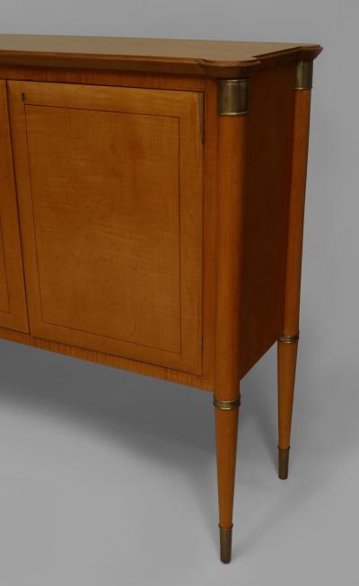 Osvaldo Borsani Italian 1930s Sycamore 4 Door Sideboard
