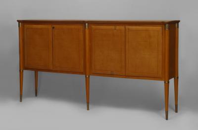 Osvaldo Borsani Italian 1930s Sycamore 4 Door Sideboard