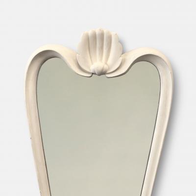 Osvaldo Borsani Italian 1940s Pair of Gesso Sculpted Mirrors