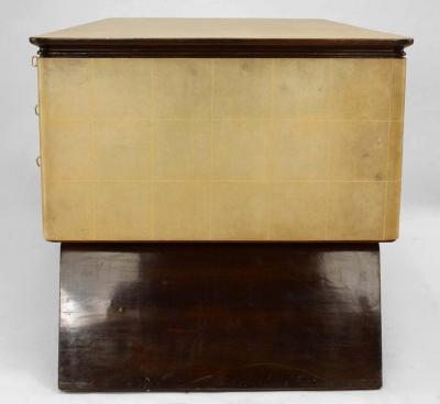 Osvaldo Borsani Italian 1940s Parchment Veneer Desk