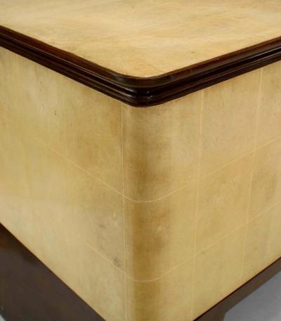 Osvaldo Borsani Italian 1940s Parchment Veneer Desk