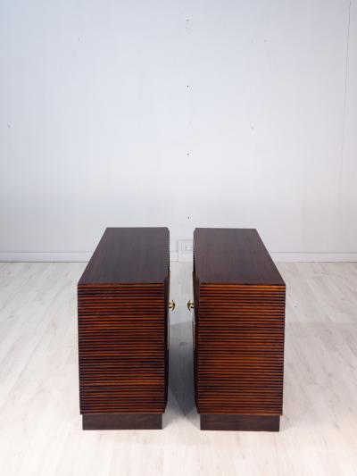 Osvaldo Borsani Italian Art Deco Nightstands in Parchment Attributed to Osvaldo Borsani 1940s