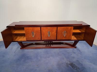 Osvaldo Borsani Italian Art Deco Sideboard with Bar Cabinet Attributed to Osvaldo Borsani 1940s