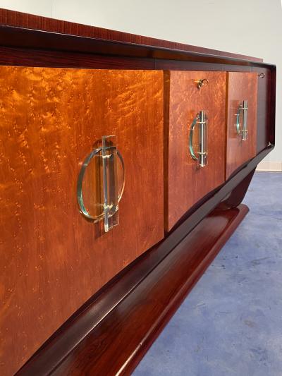 Osvaldo Borsani Italian Art Deco Sideboard with Bar Cabinet Attributed to Osvaldo Borsani 1940s