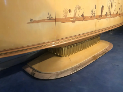 Osvaldo Borsani Italian Art Deco Sideboard with Mirror Italy 1940