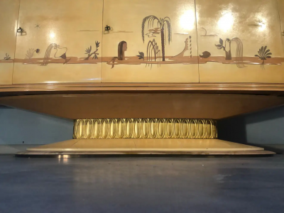 Osvaldo Borsani Italian Art Deco Sideboard with Mirror Italy 1940