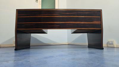Osvaldo Borsani Italian Art Deco Table Desk Ebony Makassar attributed to Osvaldo Borsani 1940