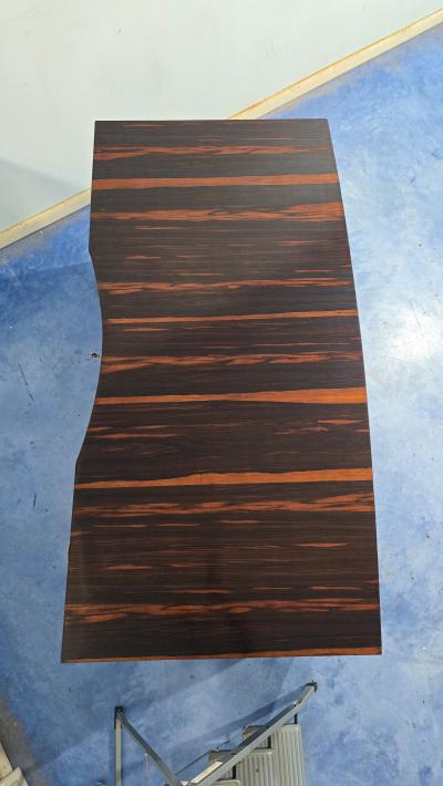 Osvaldo Borsani Italian Art Deco Table Desk Ebony Makassar attributed to Osvaldo Borsani 1940