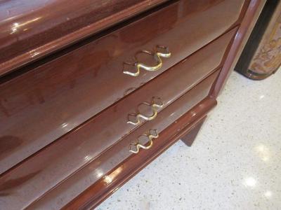 Osvaldo Borsani Italian Modern Mahogany Nine Drawer Chest of Drawers Sideboard Osvaldo Borsani