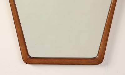 Osvaldo Borsani Italian Walnut Shaped Mirror Att Osvaldo Borsani circa 1940s
