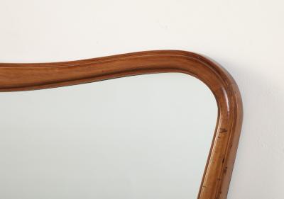 Osvaldo Borsani Italian Walnut Shaped Mirror Att Osvaldo Borsani circa 1940s