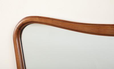 Osvaldo Borsani Italian Walnut Shaped Mirror Att Osvaldo Borsani circa 1940s