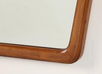 Osvaldo Borsani Italian Walnut Shaped Mirror Att Osvaldo Borsani circa 1940s