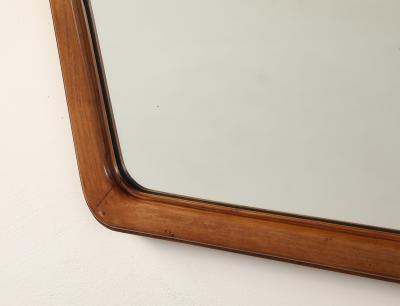 Osvaldo Borsani Italian Walnut Shaped Mirror Att Osvaldo Borsani circa 1940s