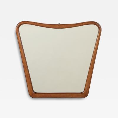 Osvaldo Borsani Italian Walnut Shaped Mirror Att Osvaldo Borsani circa 1940s