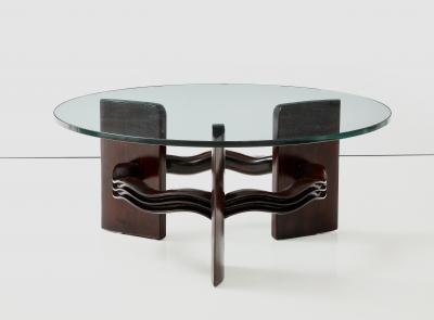 Osvaldo Borsani Large Osvaldo Borsani Italian Circular Cocktail Table