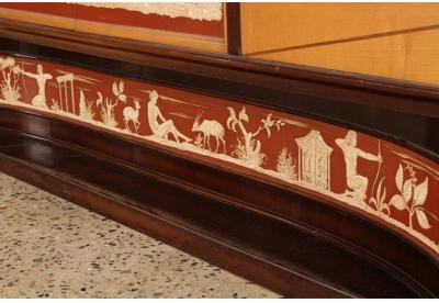 Osvaldo Borsani MAGNIFICIENT ITALIAN ART DECO DECORATED MAHOGANY SIDEBOARD