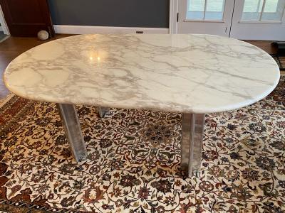 Osvaldo Borsani MODERNIST MARBLE RESIN DINING TABLE BY OSVALDO BORSANI FOR TECNO