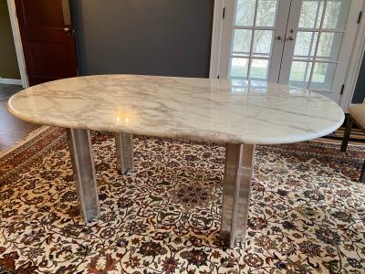 Osvaldo Borsani MODERNIST MARBLE RESIN DINING TABLE BY OSVALDO BORSANI FOR TECNO