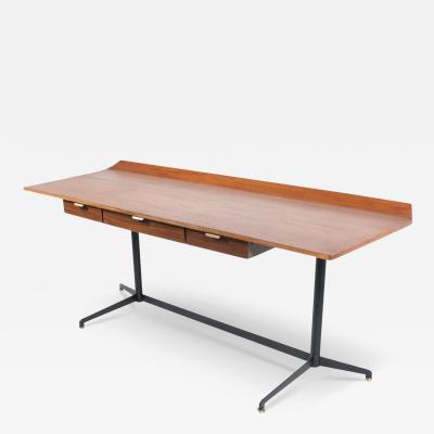 Osvaldo Borsani Mid century Wooden Desk with Drawers by Osvaldo Borsani for Tecno Italy 1958