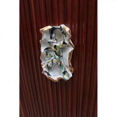 Osvaldo Borsani Modernist Four Door Cabinet by Oswaldo Borsani