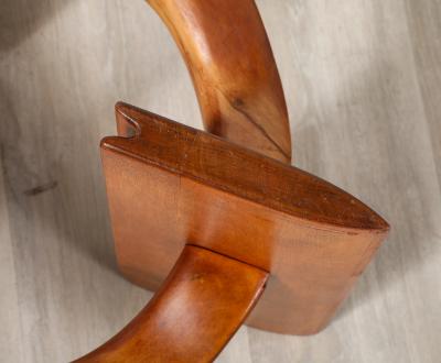 Osvaldo Borsani Osvaldo Borsani Carved Wood and Glass Cocktail Table Italy circa 1940