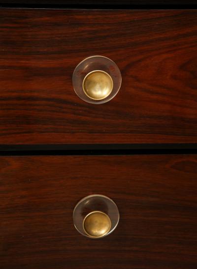 Osvaldo Borsani Osvaldo Borsani Credenza with Luigi Brusotti Glass Luminar Panel 1940s Italy