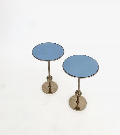 Osvaldo Borsani Osvaldo Borsani Italian Brass and Glass Side T1 TableS For Tecno PAIR