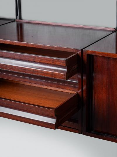 Osvaldo Borsani Osvaldo Borsani Modular Bookcase in rosewood for Tecno 1960s