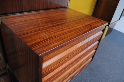 Osvaldo Borsani Osvaldo Borsani Modular Rosewood Bookcase Wall Unit with Removable Panels