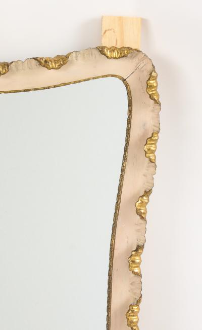 Osvaldo Borsani Osvaldo Borsani Painted and Gilded Wall Mirror Italy circa 1940
