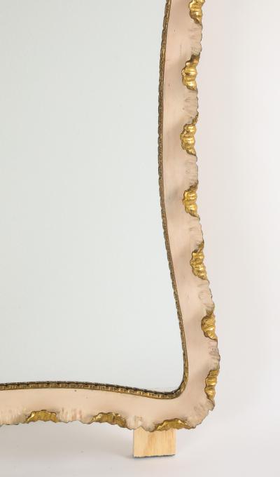 Osvaldo Borsani Osvaldo Borsani Painted and Gilded Wall Mirror Italy circa 1940