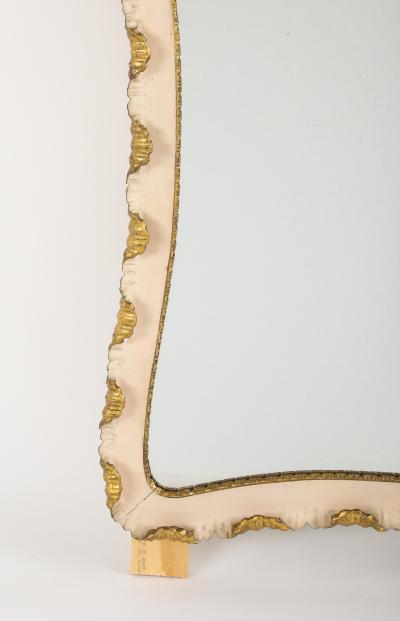 Osvaldo Borsani Osvaldo Borsani Painted and Gilded Wall Mirror Italy circa 1940