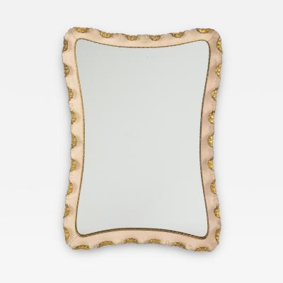 Osvaldo Borsani Osvaldo Borsani Painted and Gilded Wall Mirror Italy circa 1940