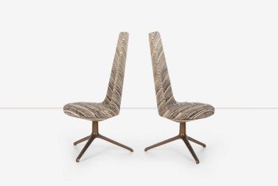 Osvaldo Borsani Osvaldo Borsani Set of Eight Unique High Back Dining Chairs for Tecno 1971