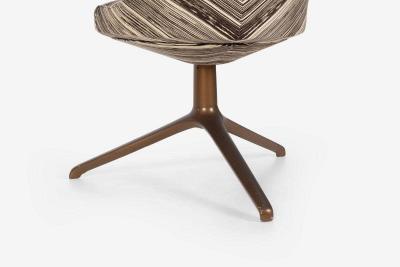 Osvaldo Borsani Osvaldo Borsani Set of Eight Unique High Back Dining Chairs for Tecno 1971