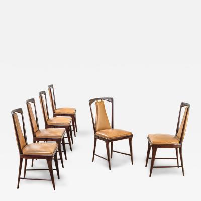 Osvaldo Borsani Osvaldo Borsani Set of Six Dining Chairs for ABV