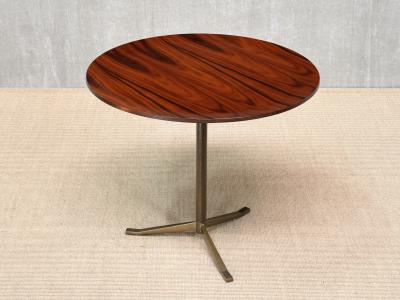 Osvaldo Borsani Osvaldo Borsani Side Table in Rosewood and Brass A B Varedo Italy 1950s